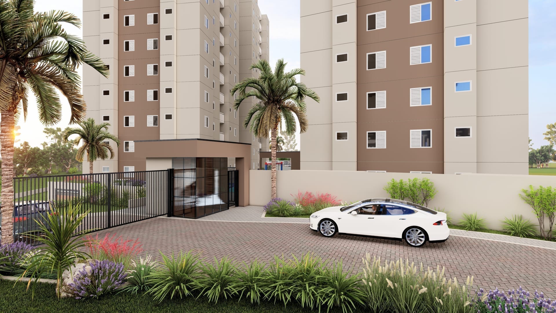Fachada e portaria do Residencial Braúna